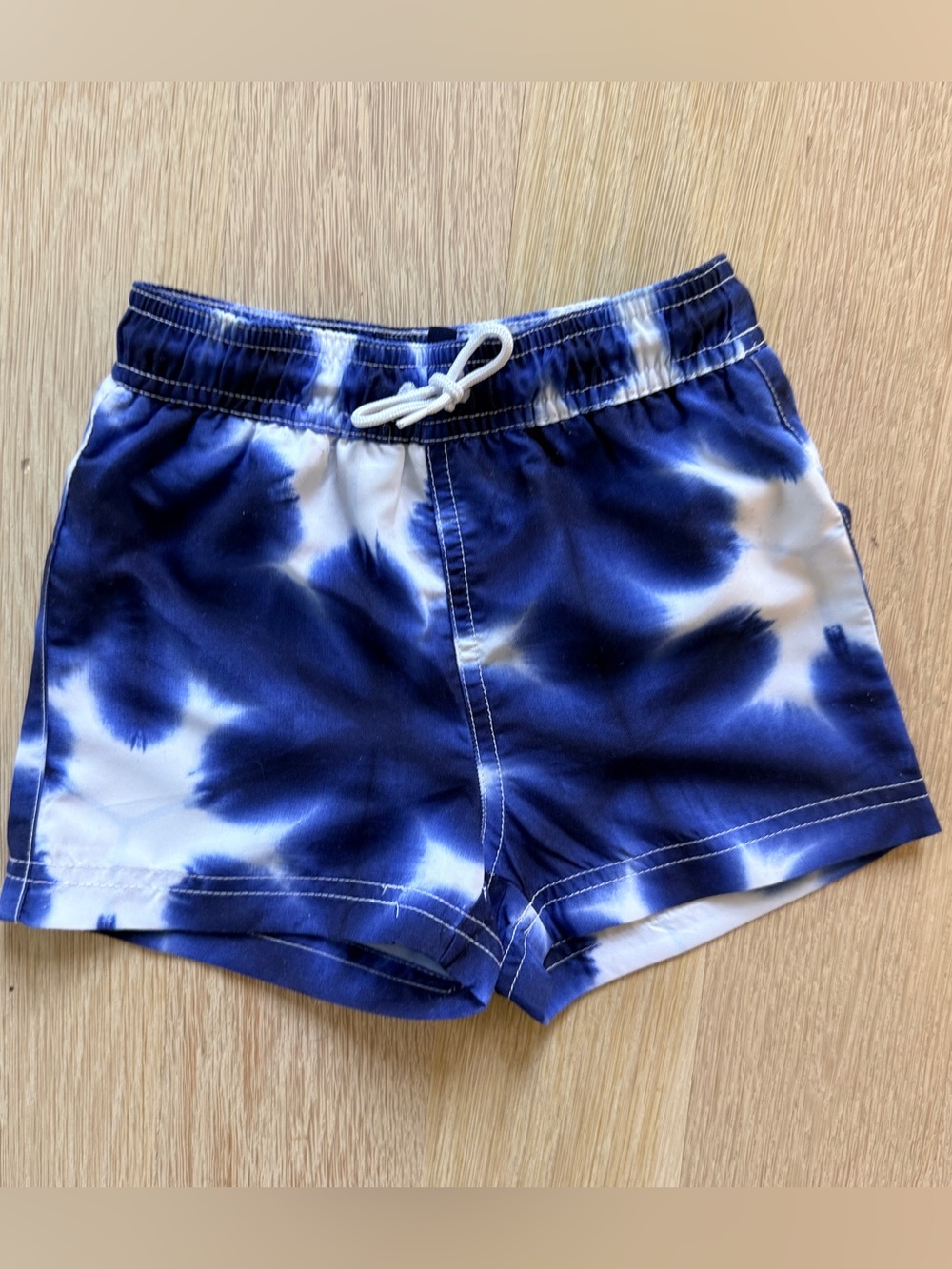 Janie and Jack Kids Tie-Dye Navy and White Swim/Active Shorts - size 18-24 Month